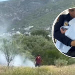 Policías de Escobedo salvan a bebé de morir calcinado en vivienda.