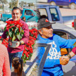 Manuel Guerra Cavazos entrega miles de Nochebuenas a familias de García.