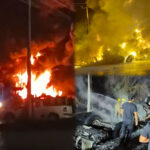 Movilización de emergencia tras volcadura y explosión de pipa en Cadereyta