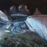 Vuelca tráiler en Cadereyta; el conductor pierde la vida en el sitio