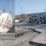 Emergencia en Escobedo: 40 mil litros de combustible derramados tras choque de tren y pipa