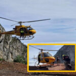 Rescate aéreo permite auxilio de senderista en el cerro de Las Mitras