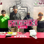 Aseguran armas y droga en García; capturan a dos hombres y una mujer