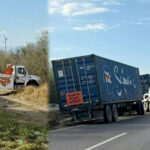 Caos vial y movilización en la Carretera Nacional tras volcadura de tráiler en Montemorelos