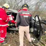 Vuelca automóvil en Montemorelos; reportan dos personas lesionadas