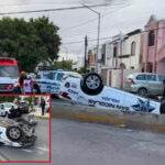 Vuelca patrulla en San Nicolás tras persecución; reportan dos policías lesionados