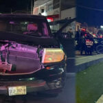 Fuerte accidente vial entre patrulla y camioneta deja dos heridos en Monterrey
